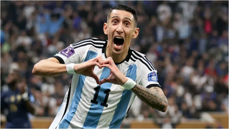 Foto:  Catherine Ivill/Getty Images - Di María comemorando gol.
