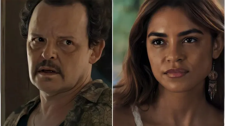 Norberto e Lilith em Renascer - Reprodução/TV Globo
