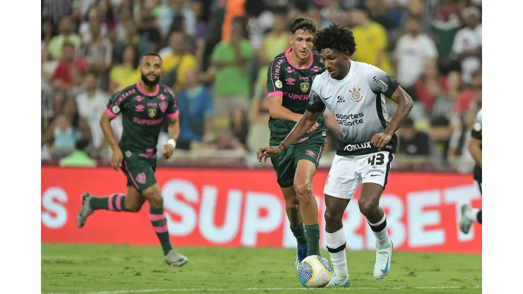 Talles Magno jogador do Corinthians durante partida contra o Fluminense. Foto: Thiago Ribeiro/AGIF
