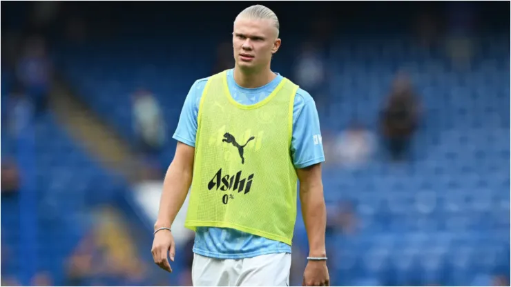 Foto: Shaun Botterill/Getty Images - Haaland em treino do Manchester City.
