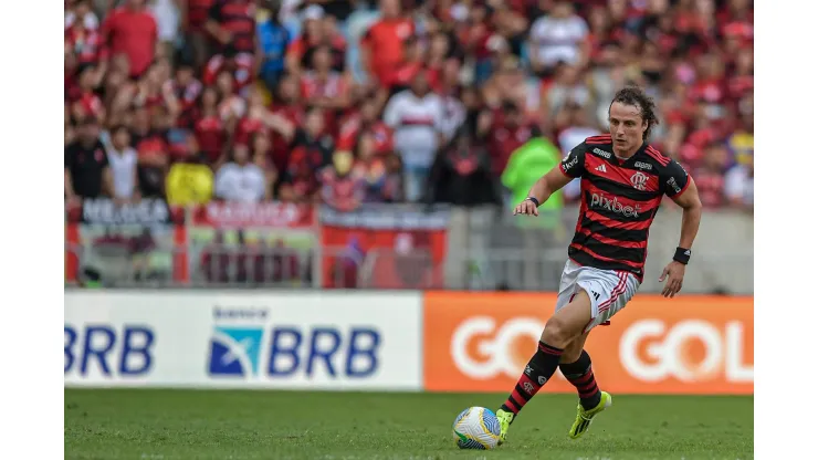 David Luiz jogador do Flamengo durante partida no Maracanã pelo Brasileirão. Foto: Thiago Ribeiro/AGIF
