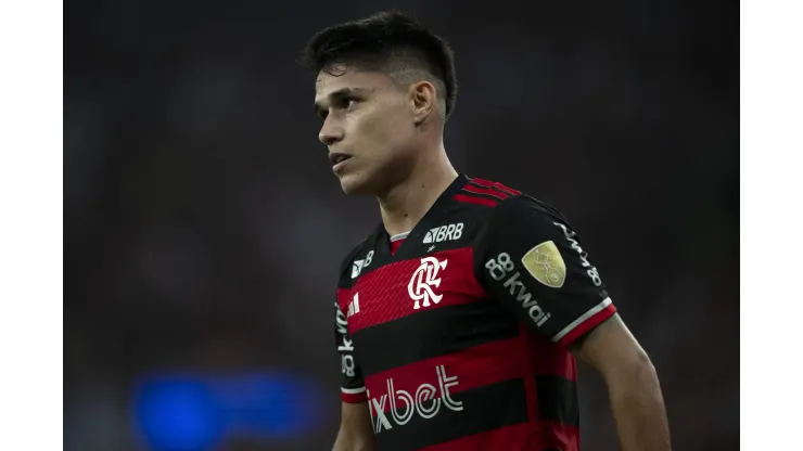 Luiz Araujo jogador do Flamengo durante partida pela Copa Libertadores 2024. Foto: Jorge Rodrigues/AGIF
