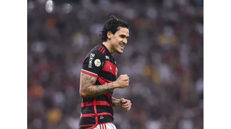 Pedro of Flamengo celebrates after scoring a goal during the Campeonato Brasileiro football match between Flamengo v Cruzeiro at the Maracana stadium in Rio de Janeiro, Brazil. Andre Ricardo / Sports Press Photo / SPP PUBLICATIONxNOTxINxBRAxMEX Copyright: xAndrexRicardox/xSportsxPressxPhotox/xSPPx spp-en-AnRiSpPrPh-durao-290624-10
