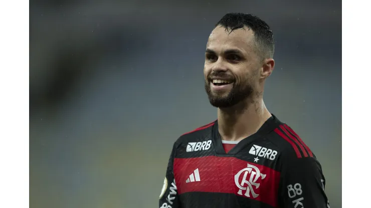 Michael jogador do Flamengo durante partida contra o Bragantino pelo Brasileirão 2024. Foto: Jorge Rodrigues/AGIF
