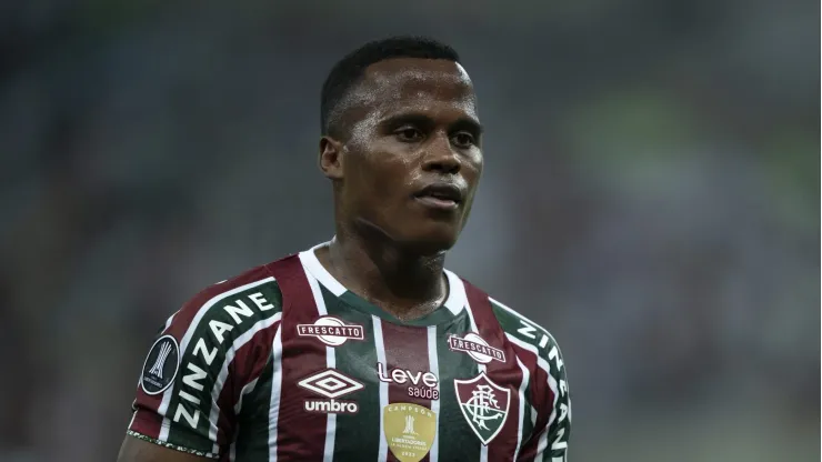 RJ - RIO DE JANEIRO - 20/08/2024 - COPA LIBERTADORES 2024, FLUMINENSE X GREMIO - Jhon Arias jogador do Fluminense durante partida contra o Gremio no estadio Maracana pelo campeonato Copa Libertadores 2024. Foto: Jorge Rodrigues/AGIF
