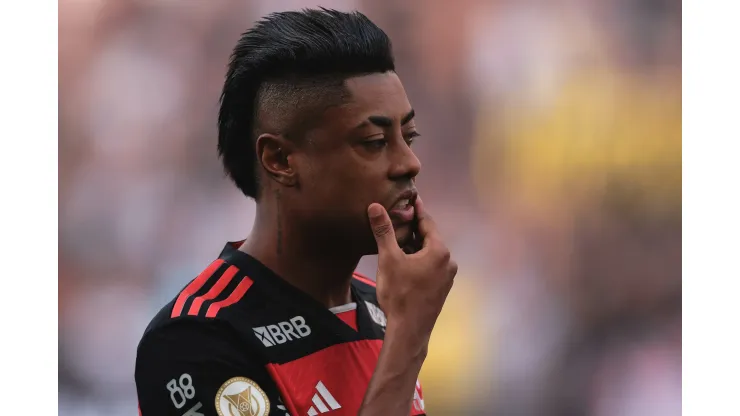 Bruno Henrique jogador do Flamengo durante partida contra o Corinthians. Foto: Ettore Chiereguini/AGIF
