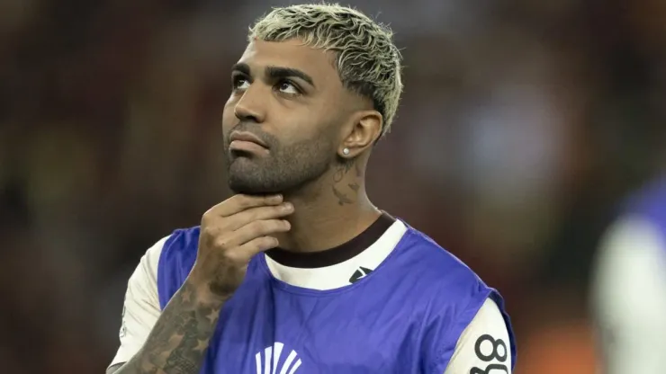 Gabigol antes da partida entre Flamengo e Millonarios-COL, no Estádio Maracanã, pela Copa Libertadores, no dia 28/05/2024. 
