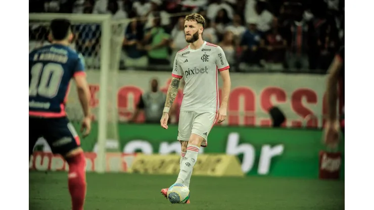 Leo Pereira jogador do Flamengo durante partida contra o Bahia pela Copa do Brasil 2024. Foto: Jhony Pinho/AGIF
