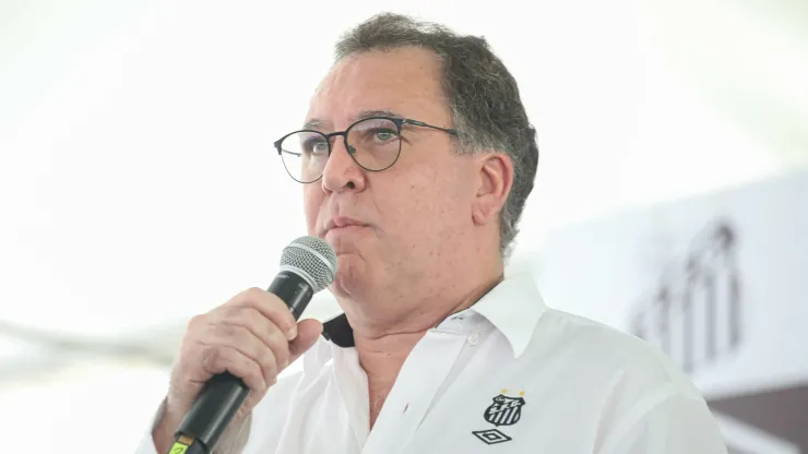 Presidente do Santos durante o evento
