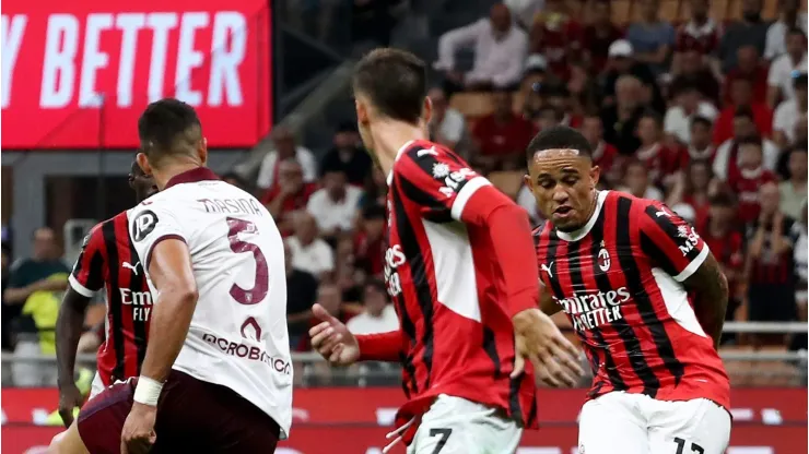 Noah Okafor pelo Milan em partida diante do Torino. (Photo by Marco Luzzani/Getty Images)
