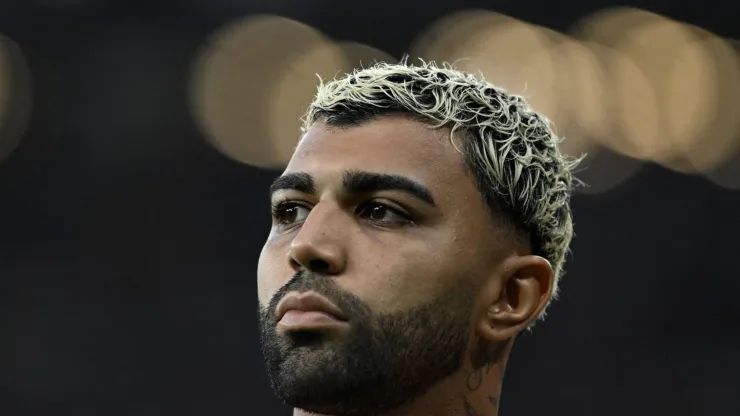 Gabigol durante partida do Flamengo contra o Vasco.
