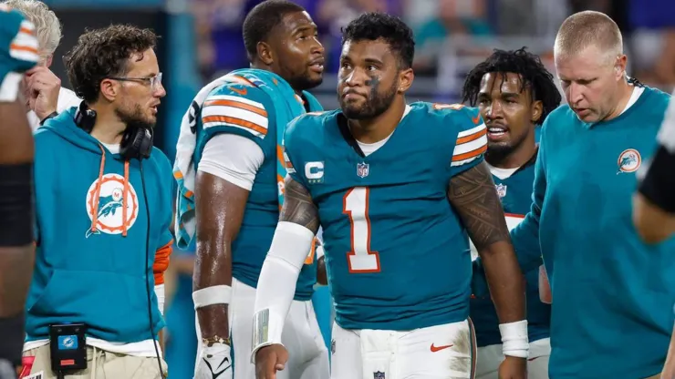 Miami Dolphins quarterback Tua Tagovailoa sentiu lesão- ZUMAm67_ 20240916_zaf_m67_019 Copyright: xAlxDiazx
