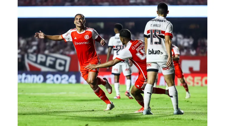 Alan Patrick jogador do Internacional comemora seu gol durante partida contra o São Paulo. Foto: Marco Miatelo/AGIF
