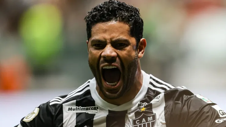 MG - BELO HORIZONTE - 22/09/2024 - BRASILEIRO A 2024, ATLETICO-MG X BRAGANTINO - Hulk jogador do Atletico-MG comemora seu gol durante partida contra o Bragantino no estadio Arena MRV pelo campeonato Brasileiro A 2024. Foto: Gilson Lobo/AGIF
