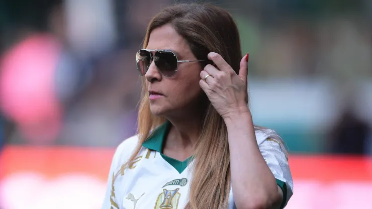 SP - SAO PAULO - 18/08/2024 - BRASILEIRO A 2024, PALMEIRAS X SAO PAULO - leila pereira presidente do Palmeiras durante partida contra o Sao Paulo no estadio Arena Allianz Parque pelo campeonato Brasileiro A 2024. 
