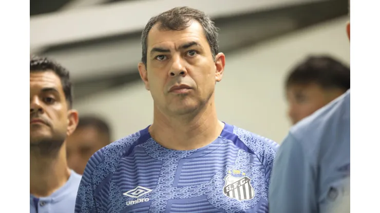 Fabio Carille técnico do Santos durante partida contra o Novorizontino. Foto: Reinaldo Campos/AGIF
