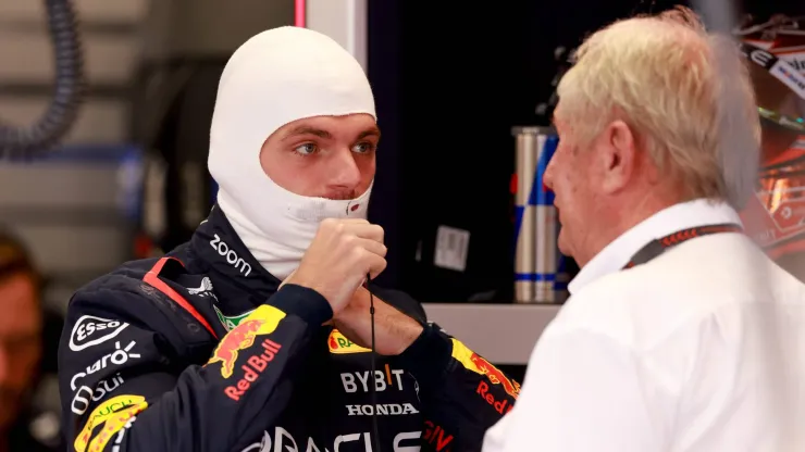 Verstappen e Marko no GP de Budapeste
