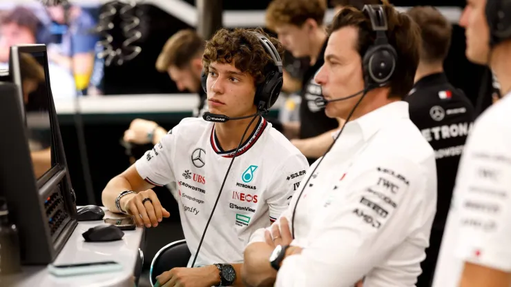 Antonelli e Toto Wolff no GP de Singapura
