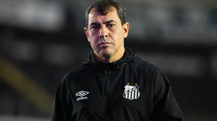 Fabio Carille técnico do Santos em partida pela equipe. Foto: Reinaldo Campos/AGIF
