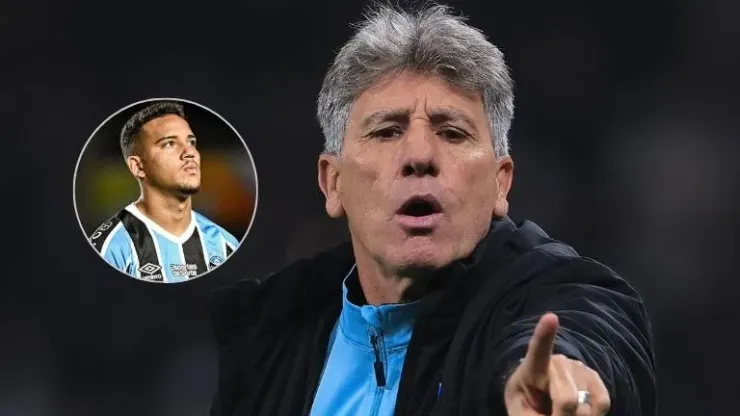 Renato Gaúcho, técnico do Grêmio passa por um período desafiador com punições para o clube e para o lateral, Gustavo Martins 
