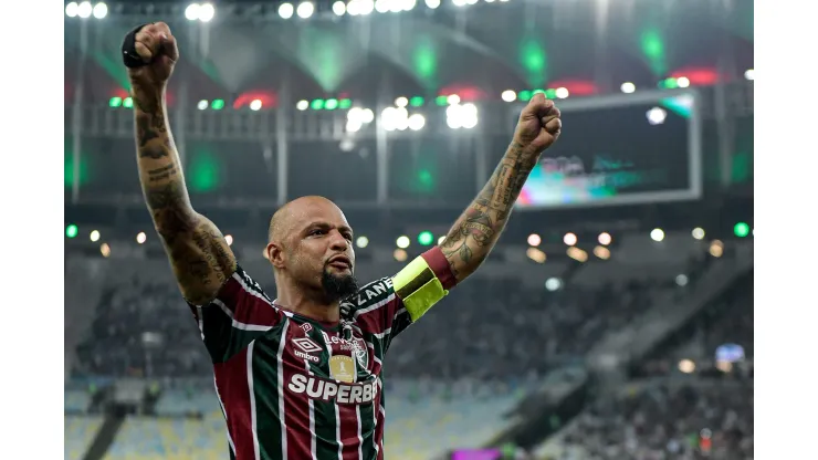 Felipe Melo jogador do Fluminense durante partida contra o Grêmio. Foto: Thiago Ribeiro/AGIF
