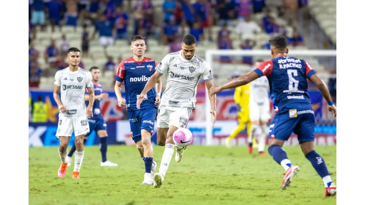 jogador do Atletico-MG durante partida contra o Fortaleza. Foto: Baggio Rodrigues/AGIF
