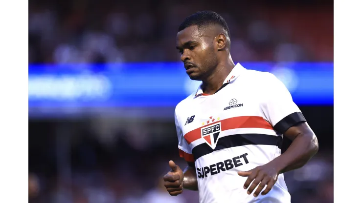 Nikao jogador do Sao Paulo durante partida contra o Portuguesa no estadio Morumbi pelo campeonato Paulista 2024