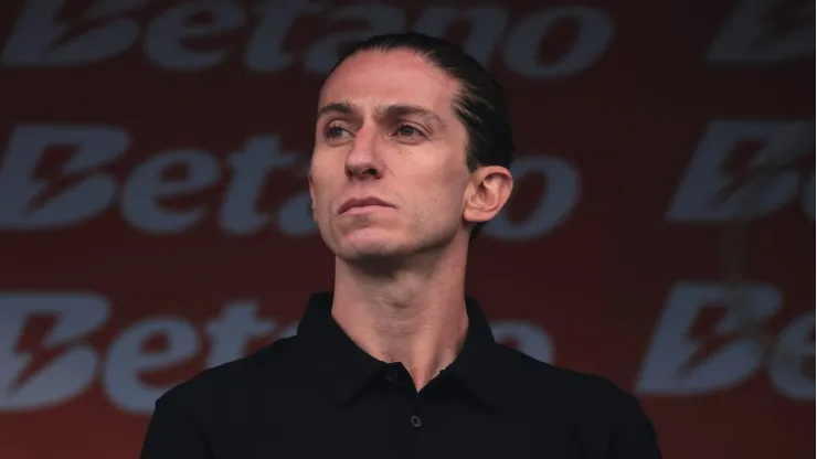 Filipe Luís, técnico do Flamengo, durante partida contra o Corinthians no estadio Arena Corinthians pelo campeonato Copa do Brasil 2024.
