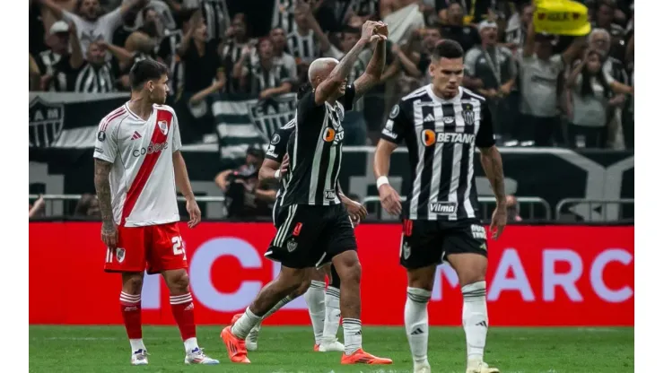 Atlético-MG 3 x 0 River Plate pelas semifinais da Copa Libertadores 2024. Foto: Fernando Moreno/AGIF