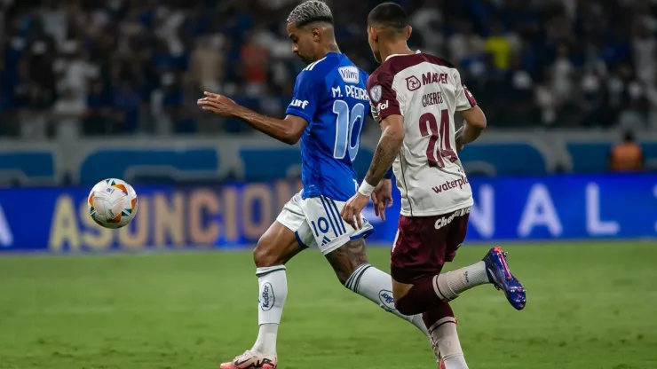  Matheus Pereira  jogador do Cruzeiro durante partida contra o Lanús no Estádio Mineirão pela Copa Sul-Americana 2024. Foto: Fernando Moreno/AGIF
