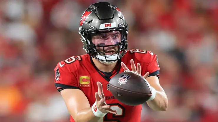 Baker Mayfield quaterback do Tampa Bay Buccaneers. Foto: Cliff Welch/Icon Sportswire NFL
