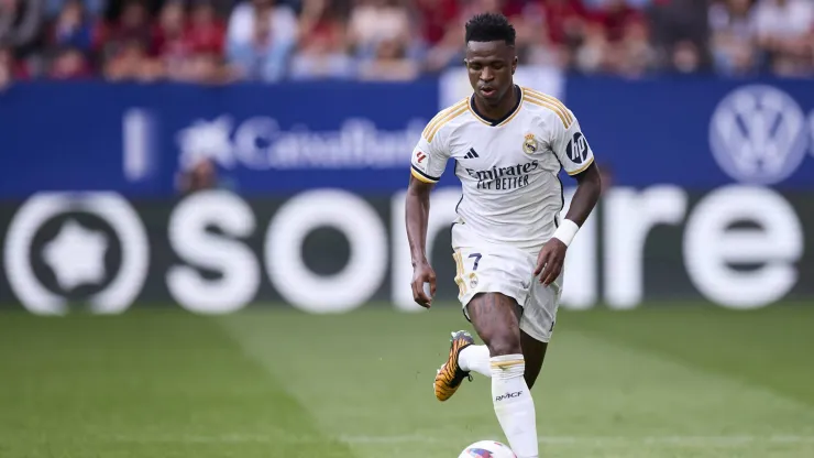 Vinicius Junior em partida pelo Real Madrid. Foto: Ricardo Larreina.