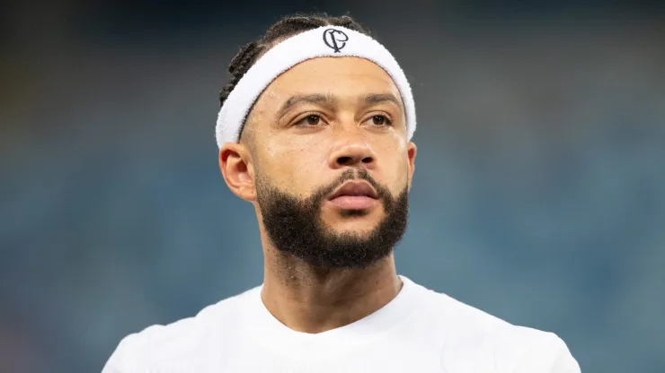 Memphis Depay jogador do Corinthians durante partida contra o Cuiabá na Arena Pantanal pelo campeonato Brasileiro A 2024. Foto: Gil Gomes/AGIF