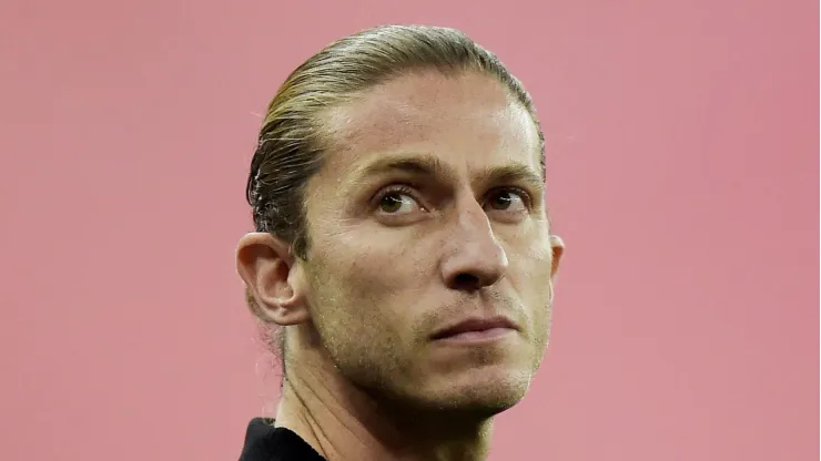 RJ - RIO DE JANEIRO - 02/10/2024 - COPA DO BRASIL 2024, FLAMENGO X CORINTHIANS - Filipe Luis tecnico do Flamengo durante partida contra o Corinthians no estadio Maracana pelo campeonato Copa Do Brasil 2024.