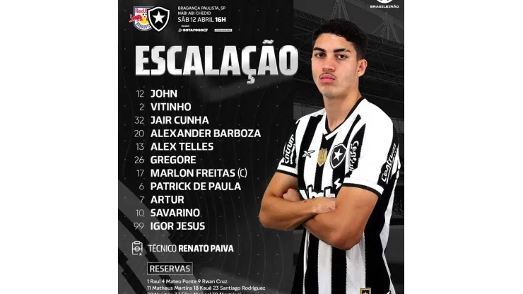 Foto: Botafogo/X