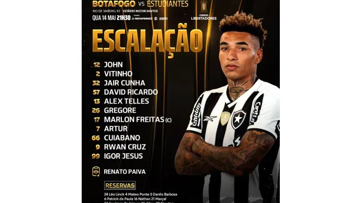 Foto: Botafogo/X