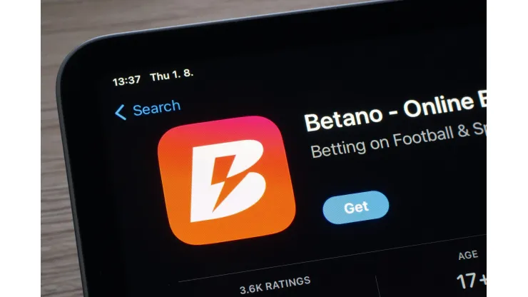 2Y1JEB4 OSTRAVA, CZECH REPUBLIC - AUGUST 1, 2024: App store with Betano betting mobile application wher players can bet for sports
