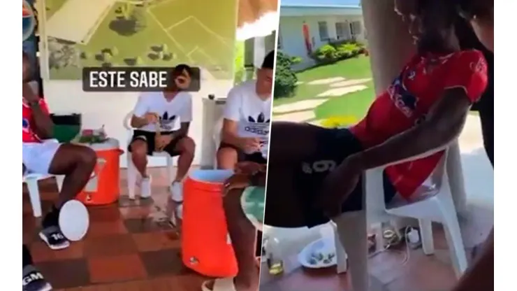 Imágenes del video que publicó Freddy Hinestroza en su Instagram del asado del Junior.
