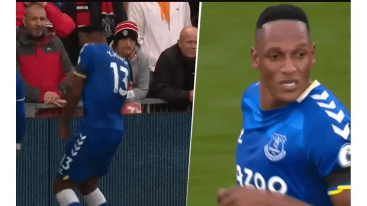 Yerry Mina la da la vuelta al mundo: el 'bailecito' que se mandó en el Old Trafford