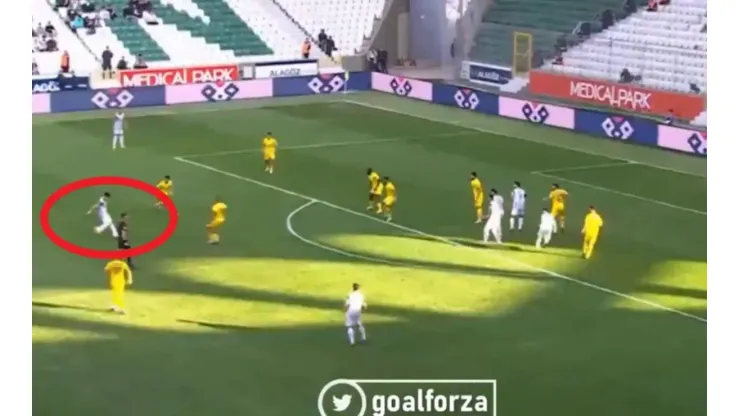 Descomunal golazo de Jorman Campuzano que sorprendió a todos en Turquía