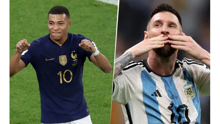 Kylian Mbappé y Lionel Messi, frente a frente por la Copa del Mundo de la FIFA.
