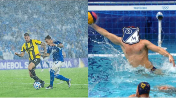 La lluvia hizo de las suyas: los memes que dejó el partido entre Millonarios y Peñarol