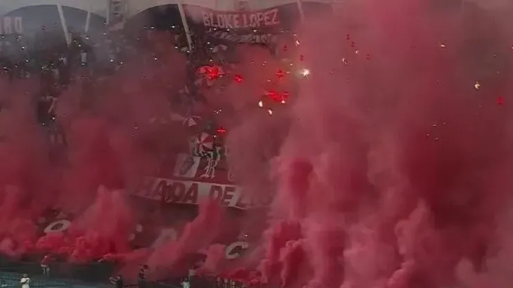 Impresionante recibimiento a América de Cali. Foto: Win Sports.
