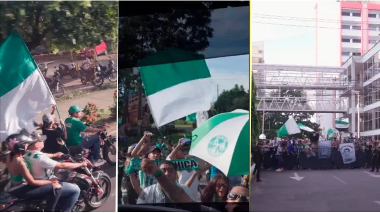 Masivo recibimiento a Atlético Nacional en Barrancabermeja