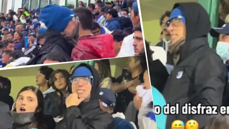 Lo pillaron. Así descubrieron a Andrés Llinás totalmente disfrazado en el estadio La Independencia de Tunja.
