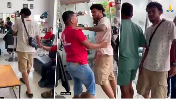 La visita viral de Luis Díaz a una barbería en Barranquilla.
