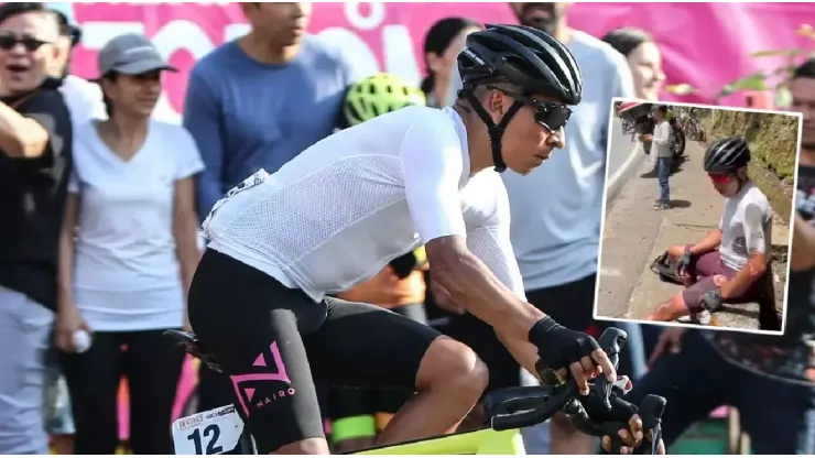 Nairo Quintana sufrió caída durante entrenamiento en Boyacá.
