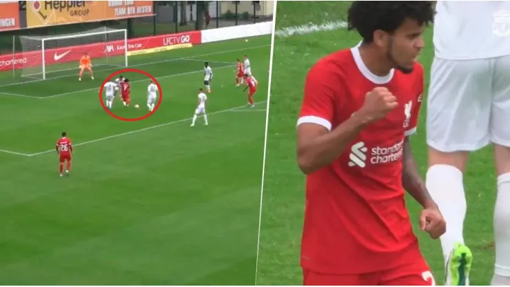 Jugadota de lujo y golazo de Luis Díaz con Liverpool en partido amistoso