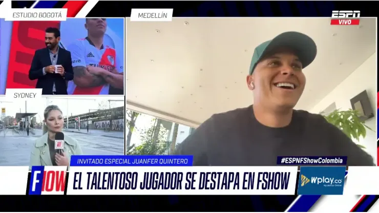 La reacción de Quintero al escuchar que el 'Panzer' Carvajal le dijo "enemigo del Junior".
