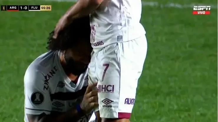 Marcelo, en medio del llanto, tras generar angustiosa lesión en la Copa Libertadores